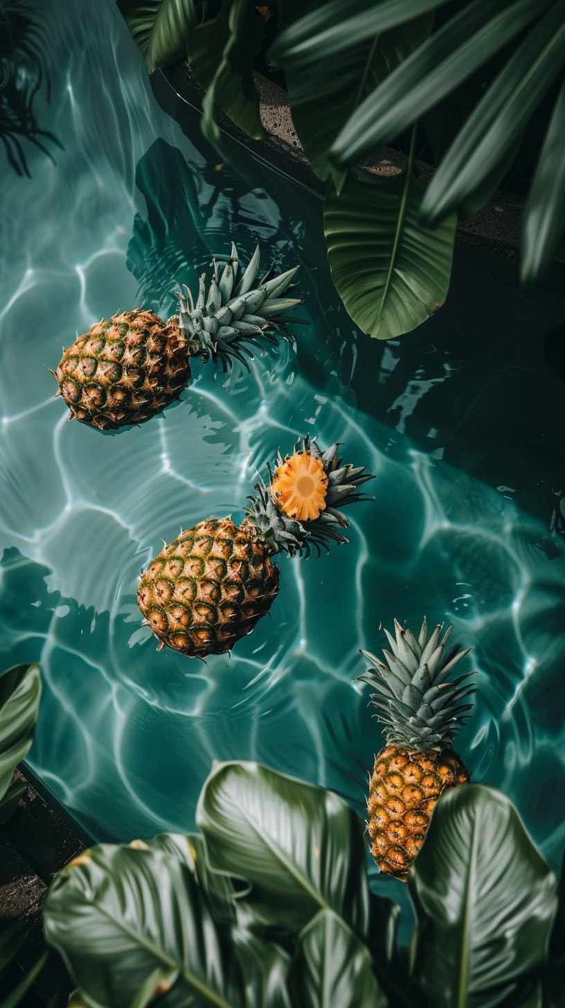 Tropical Pineapple HD Mobile Wallpaper for iPhone