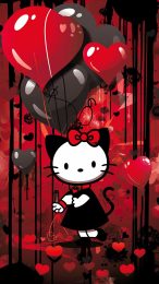 Cute Hello Kitty Valentine's Day Phone Wallpaper