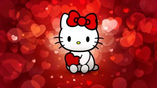 Pink Hello Kitty Valentine's Day Wallpaper