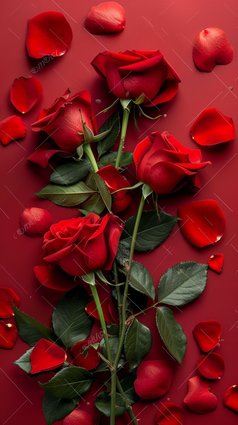 Floral Aesthetic Valentine's Day iPhone Wallpaper