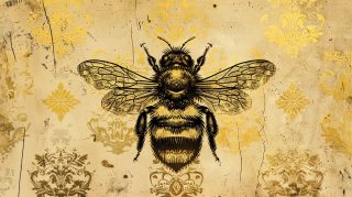 Stunning Vintage Bee Digital Backgrounds in 4k