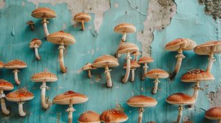 Old-School Mushroom 16:9 HD Wallpaper