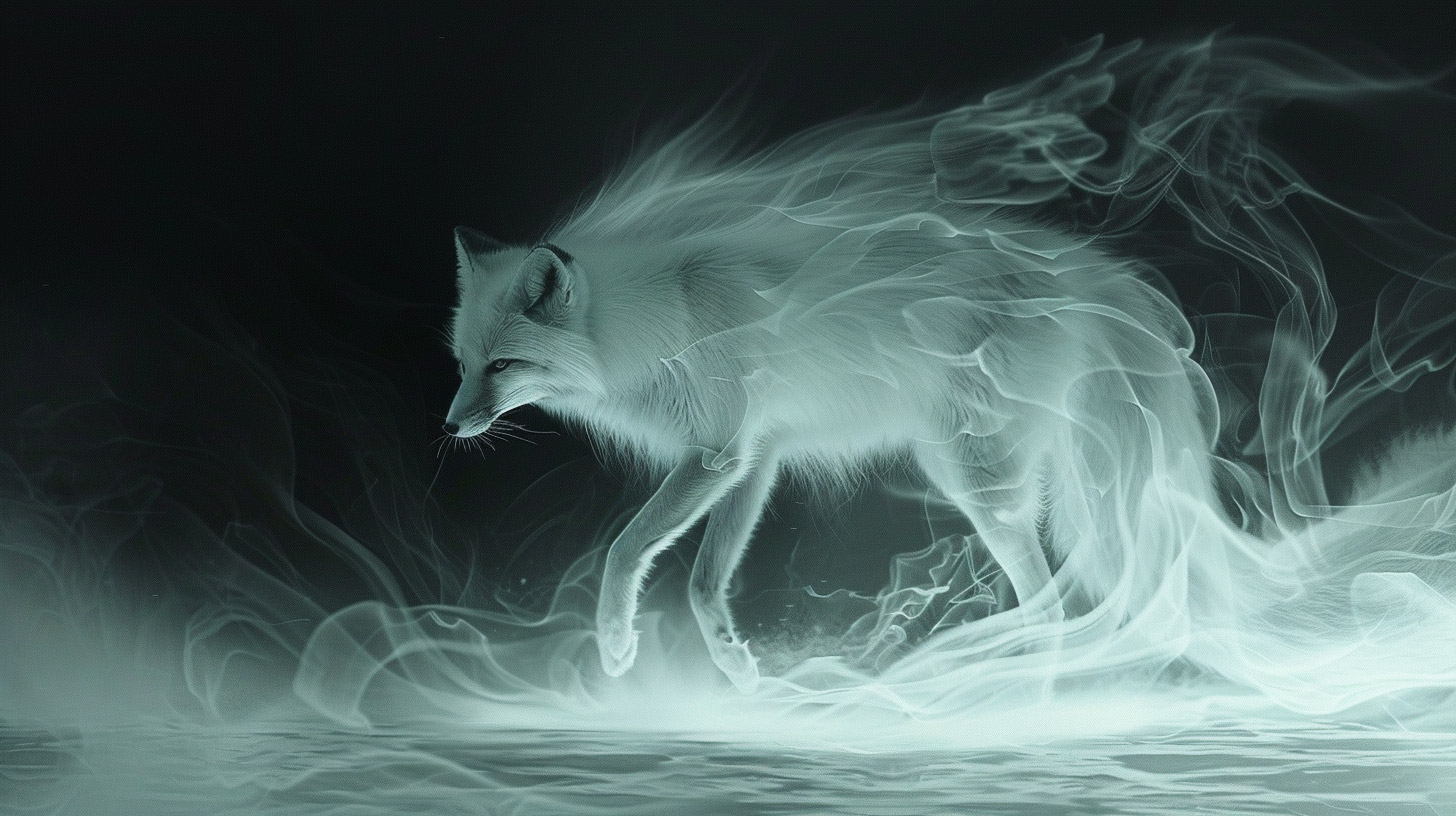 Stunning White Nine-Tailed Fox HD Wallpaper for PC