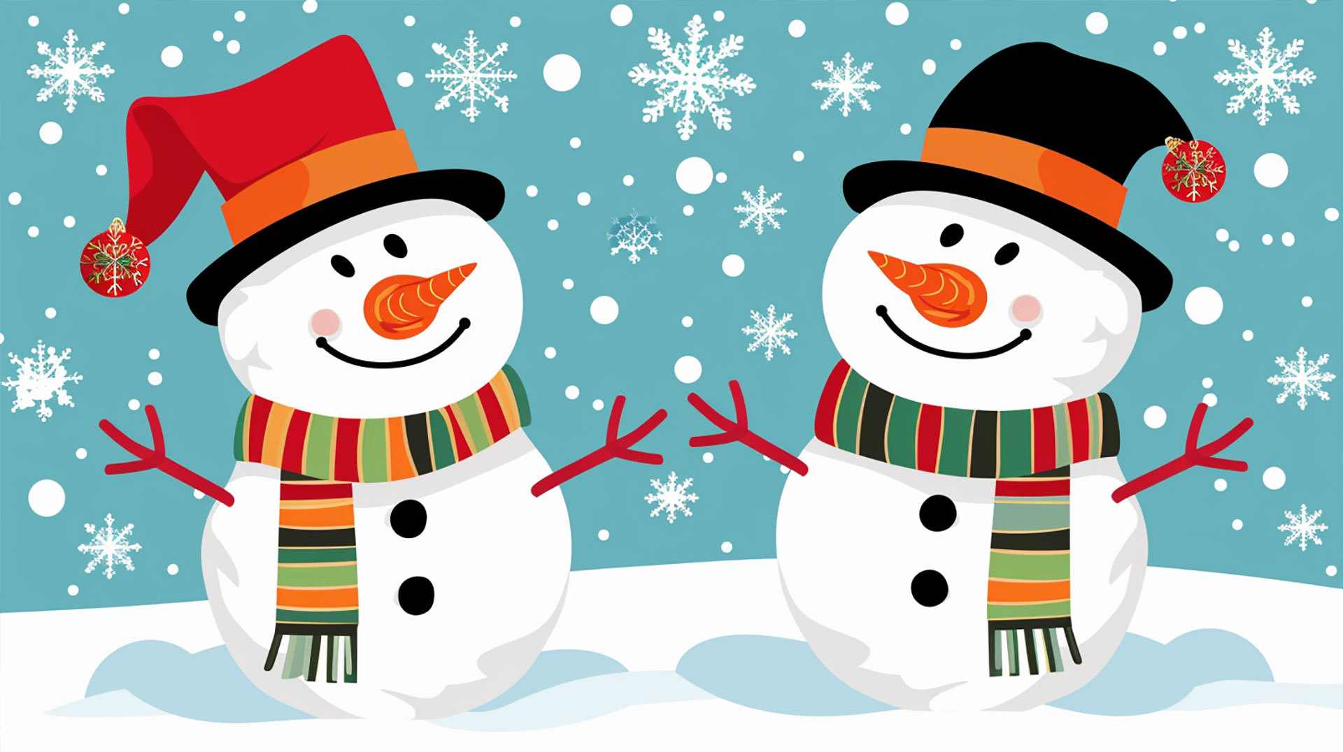 Colorful Winter Holiday Clip Art Designs