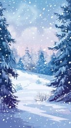 Winter Wonderland Clip Art Mobile Backgrounds