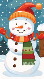 Free Winter Holiday Clip Art for Mobile Wallpaper