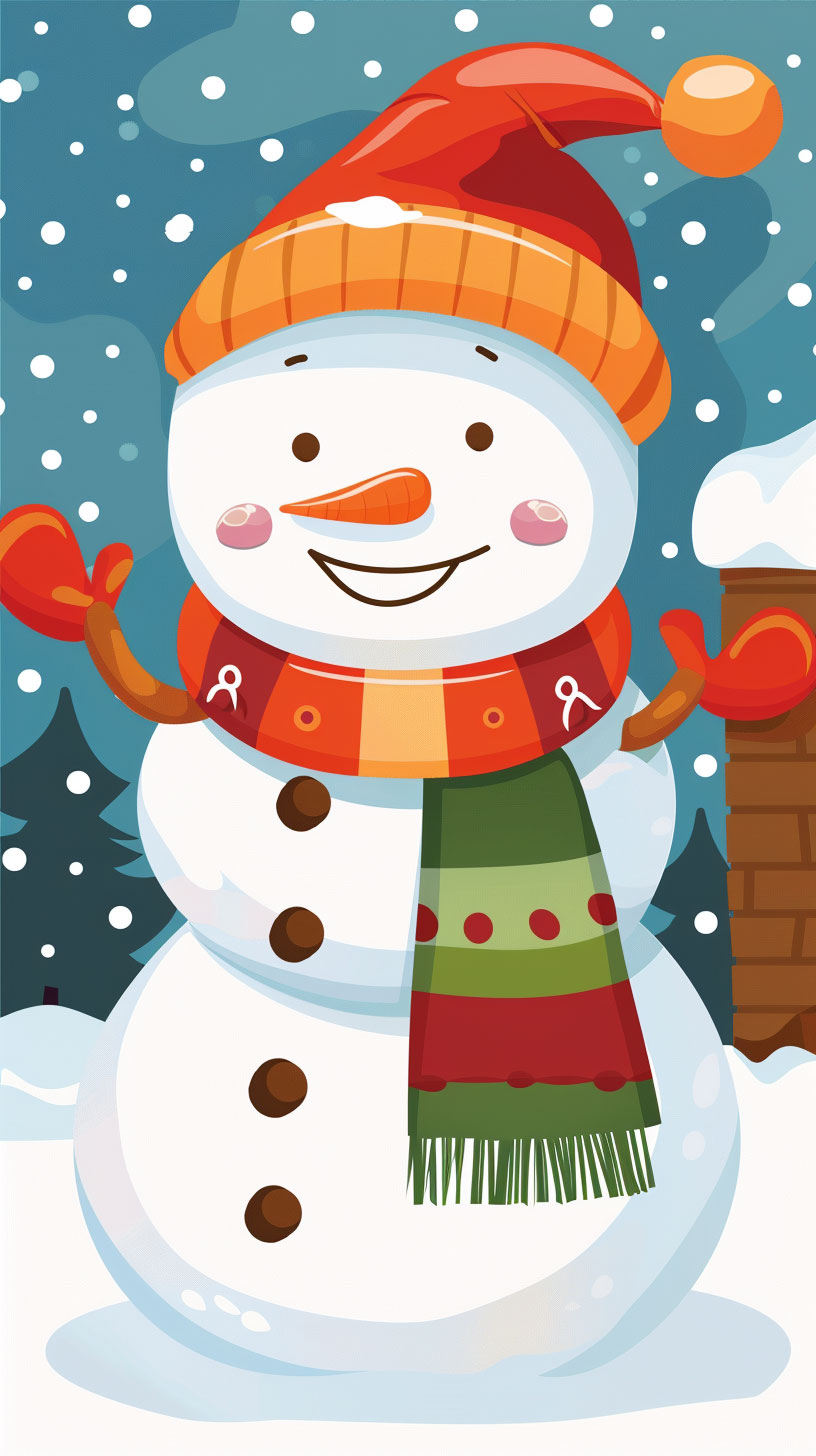 Free Winter Holiday Clip Art for Mobile Wallpaper