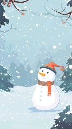 Snowy Holiday Clip Art Phone Backgrounds