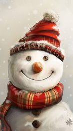 Festive Winter Holiday Clip Art for Phone Wallpaper