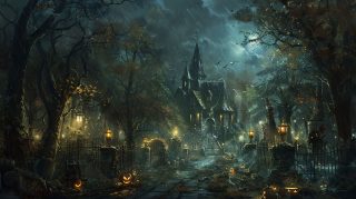 Witchy Halloween 8K Desktop Wallpaper