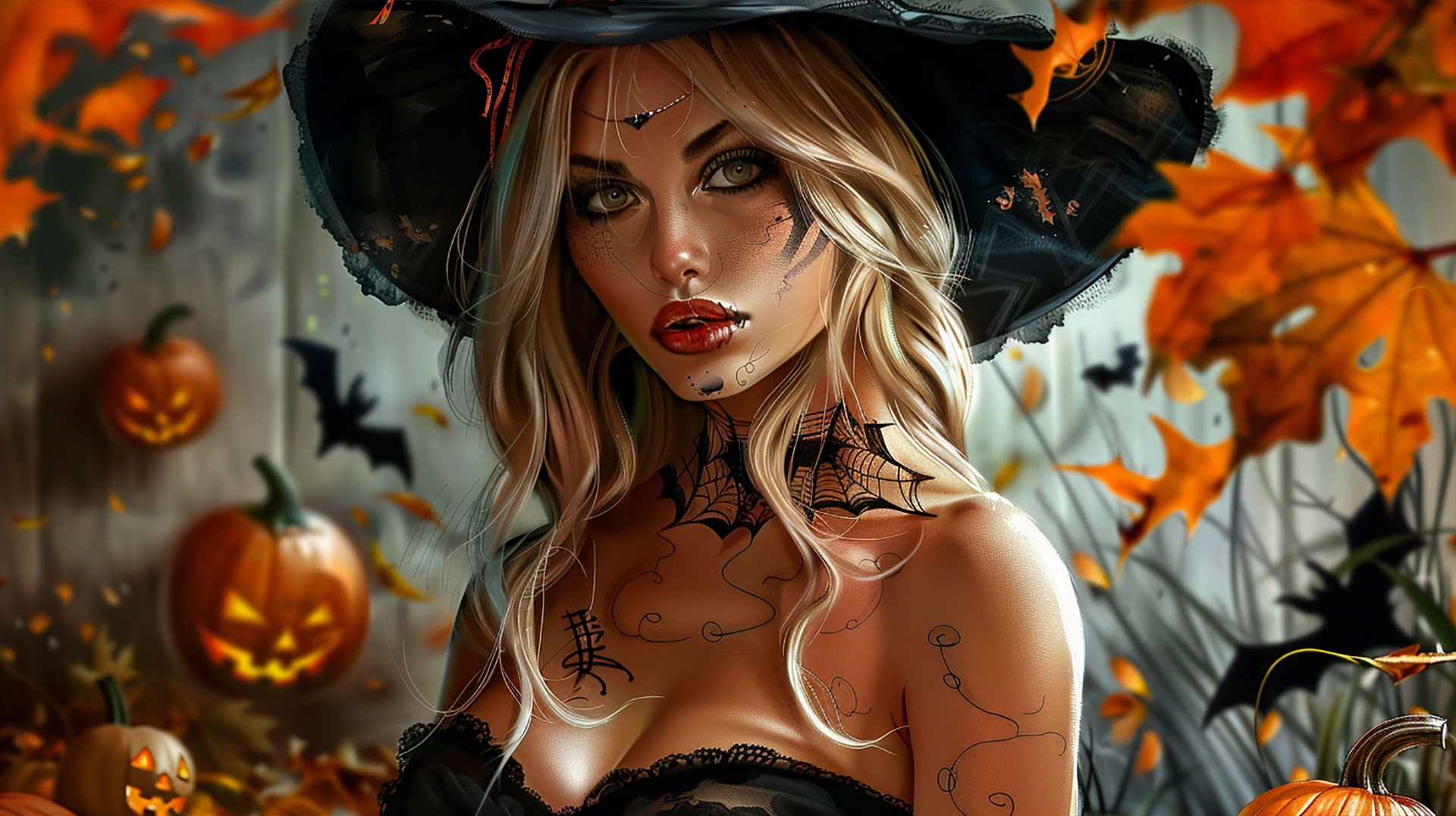 Witchy Halloween HD Desktop Pictures