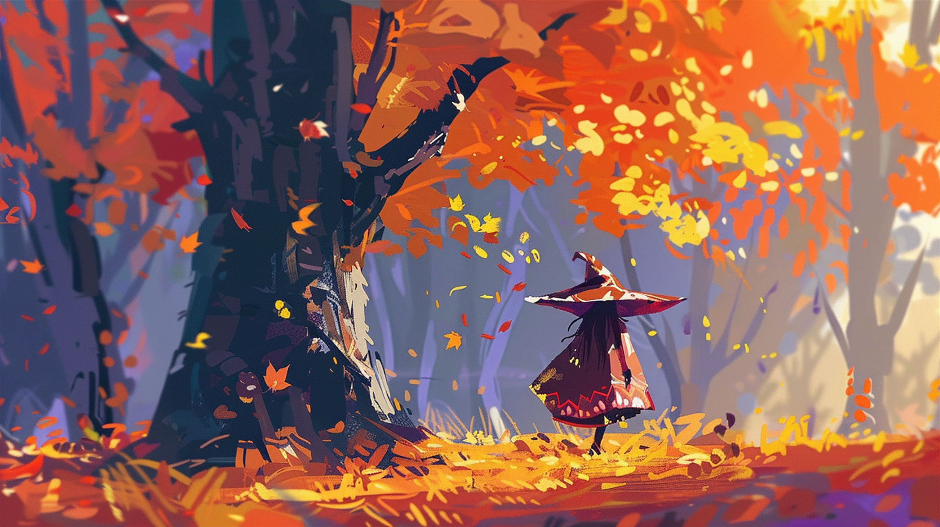 Spooky Witchy Halloween Desktop Wallpaper