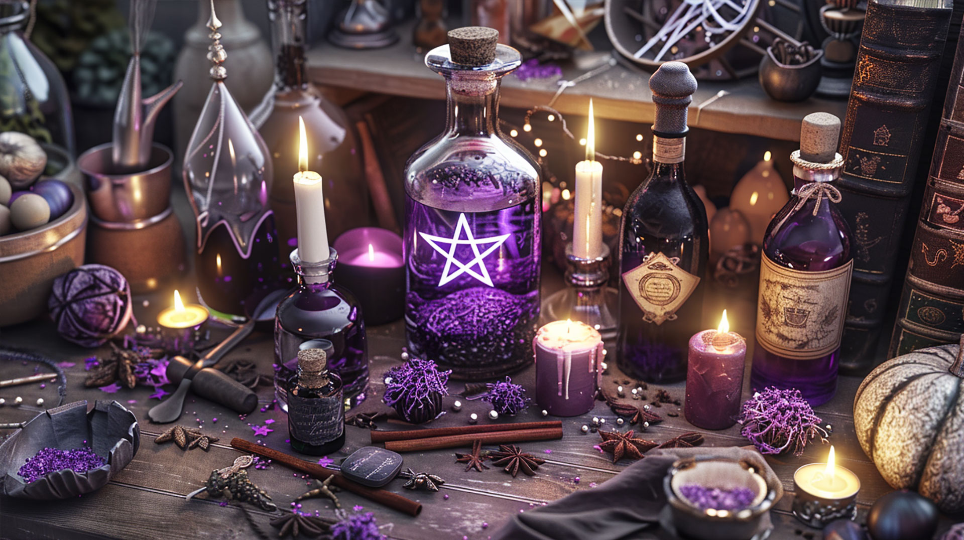 HD Witchy Aesthetic Digital Wallpaper for PC Monitors