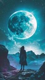 Witchy Moon Goddess iPhone Wallpaper