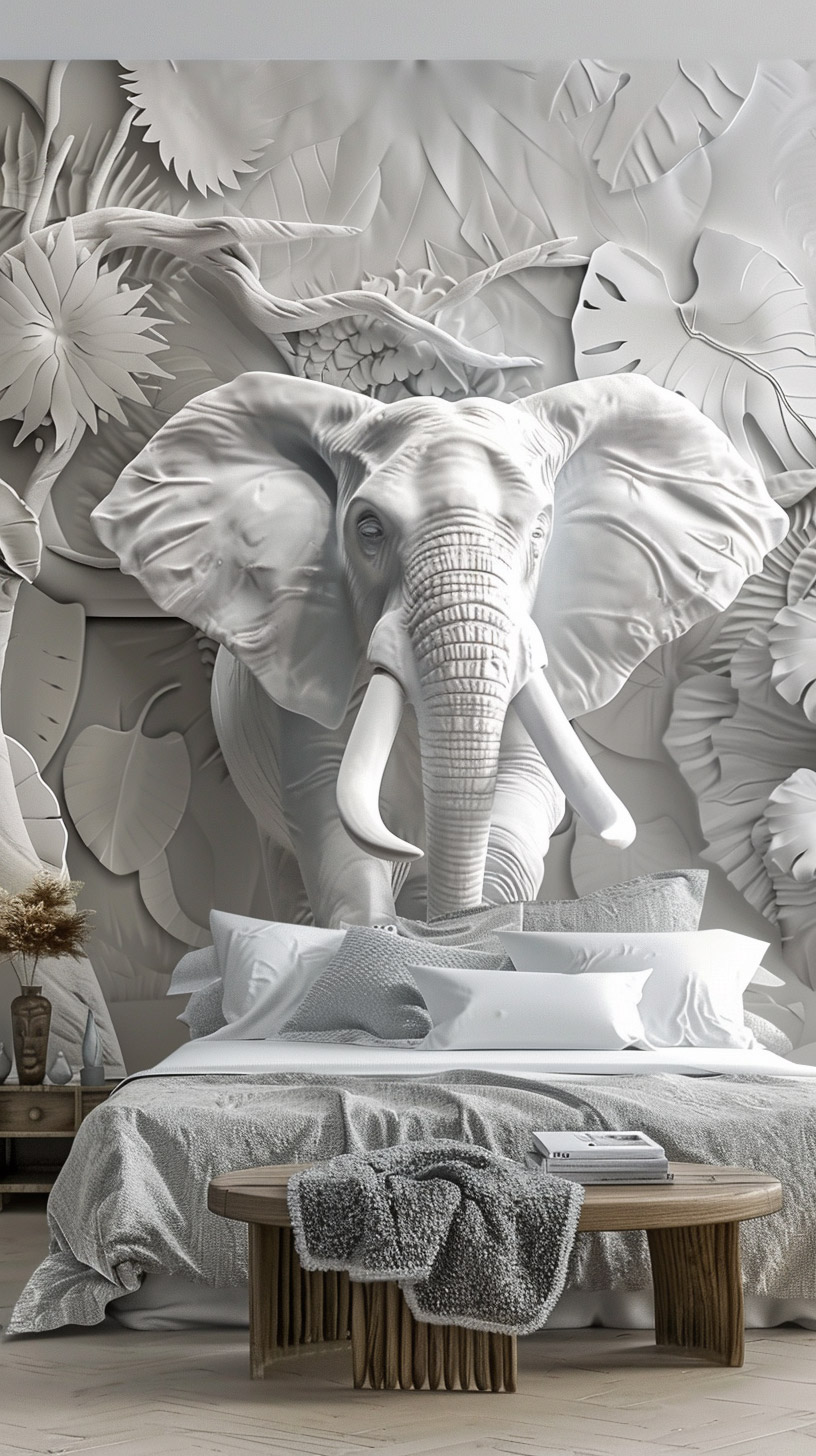 Stunning 3D Elephant Wallpaper for iPhone and Android