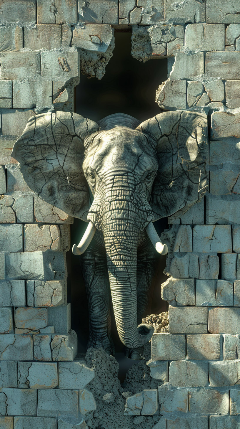 Captivating 3D Elephant Picture – Mobile Wallpaper Collection