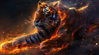 Fire Tiger HD Pics: Perfect Desktop Background