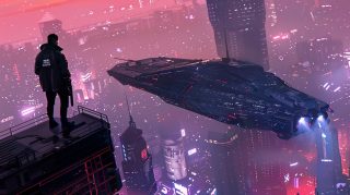 Stunning AI Wallpaper: Cyberpunk Sci-Fi Desktop Backgrounds