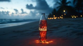 Dynamic Digital Backgrounds: AI-Inspired Coca-Cola Wallpapers