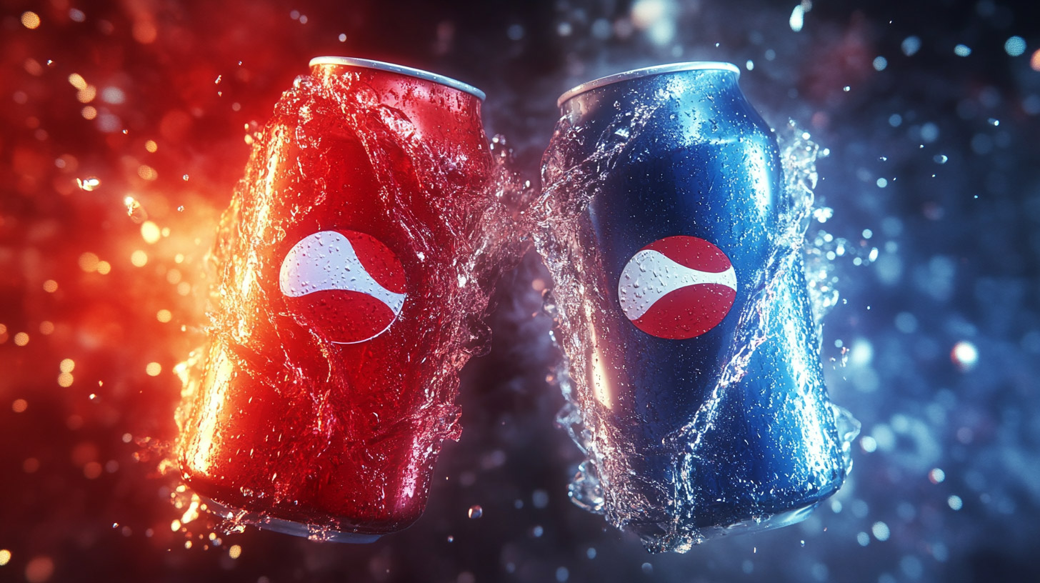 AI-Driven Digital Background Ideas for Pepsi and Coca-Cola Ads