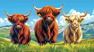 Amazing Stock Photos of Cartoon Highland Cattle in HD