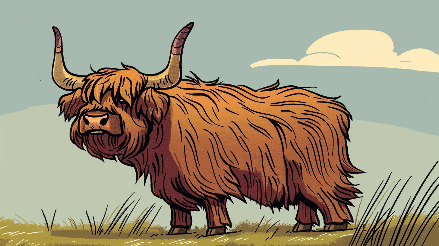 Discover Free Wall Art: Cartoon Highland Cattle Pictures