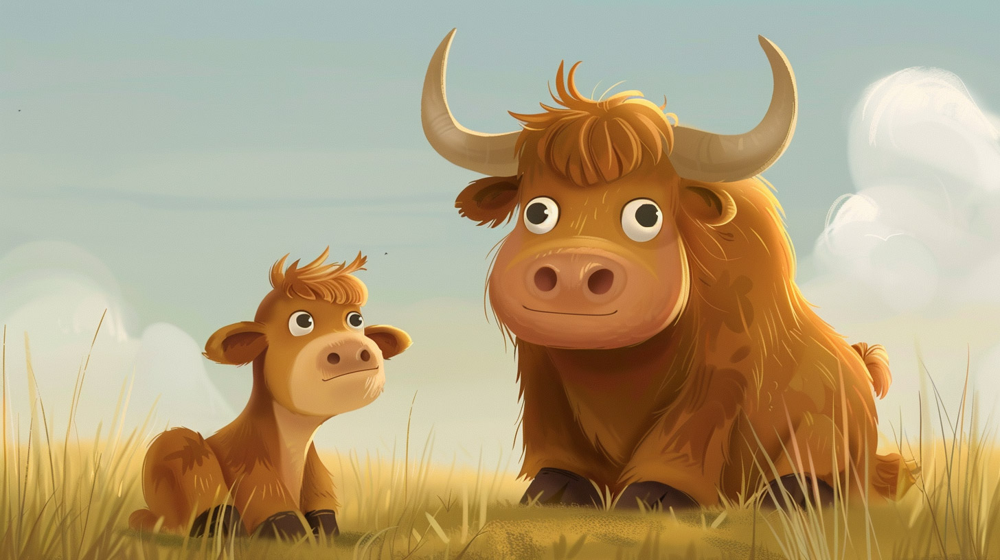 Cartoon Highland Cattle Images for Stunning 1920x1080 Display