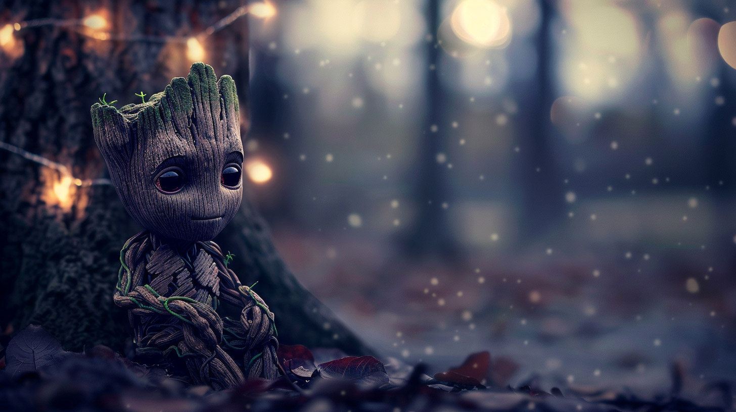 Cute Baby Groot HD Wallpaper for Your Desktop