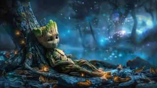 High-Definition Baby Groot Wallpaper for Your Desktop