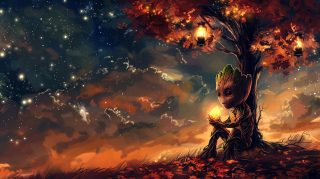 Download Adorable Baby Groot 4K Desktop Background Images