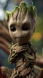 Charming Baby Groot Mobile Wallpaper for Samsung