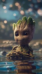 Cute Baby Groot Wallpaper for iPhone and Android