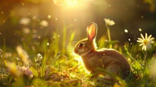 Download Free AI Wallpaper of Adorable Easter Bunnies