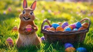 Ultra HD 1920x1080 Easter Bunny Wallpaper for Free