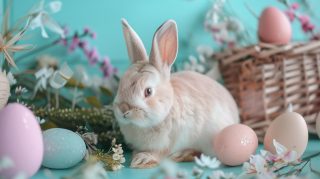 Vibrant Easter Bunny Stock Photos for Desktop Background