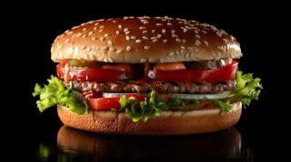 Delicious Juicy Burger HD Wallpaper for Your Desktop