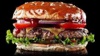 Juicy Burger Digital Background in Stunning 4K Resolution