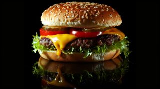 Stunning Black Background HD Pics of Juicy Burgers