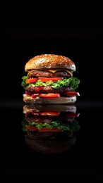 Juicy Burger Wallpaper: Perfect for Smartphone Displays