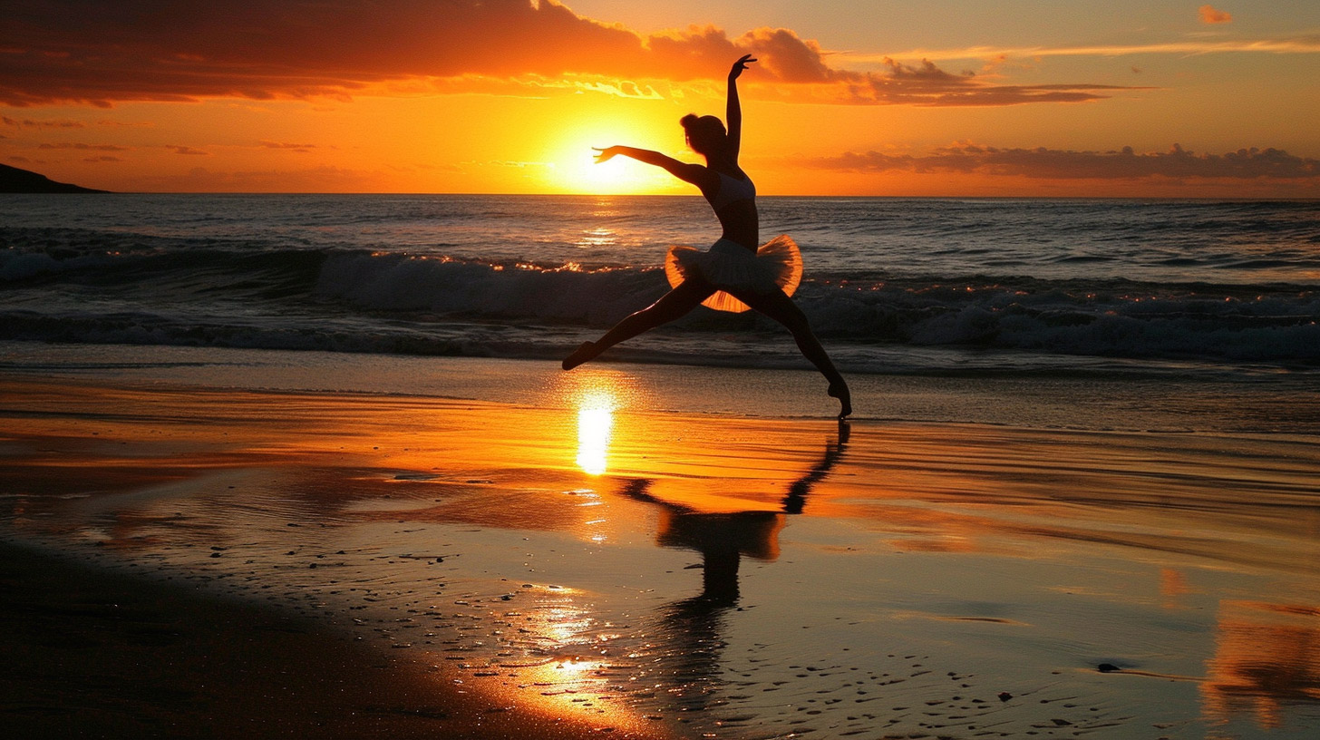 Free HD Pics of Gymnastics by the Sunset