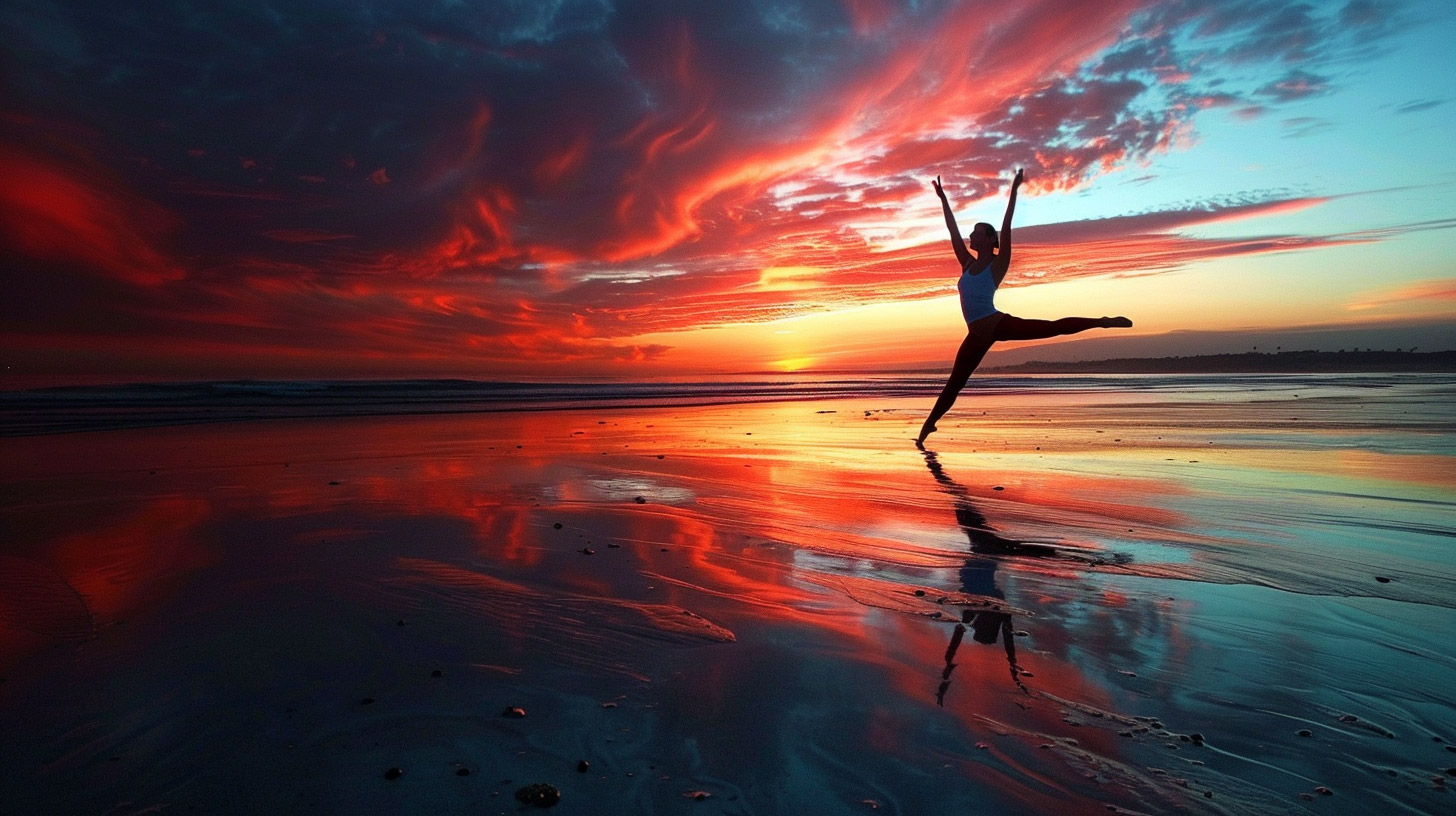 Download Free Ultra HD Gymnastics Sunset Pictures