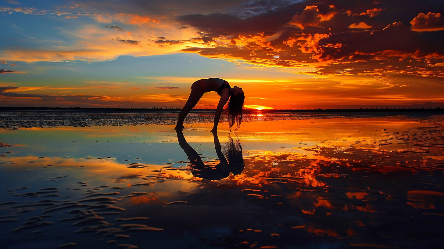 PC Wallpapers: Stunning Seashore Sunset for Gymnasts