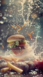 Fast Food HD Digital Background for iPhone Users