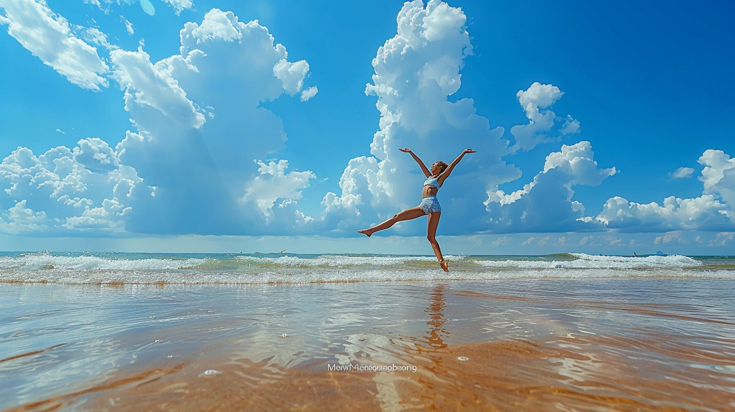 Stunning Digital Background for Gymnastics Fans