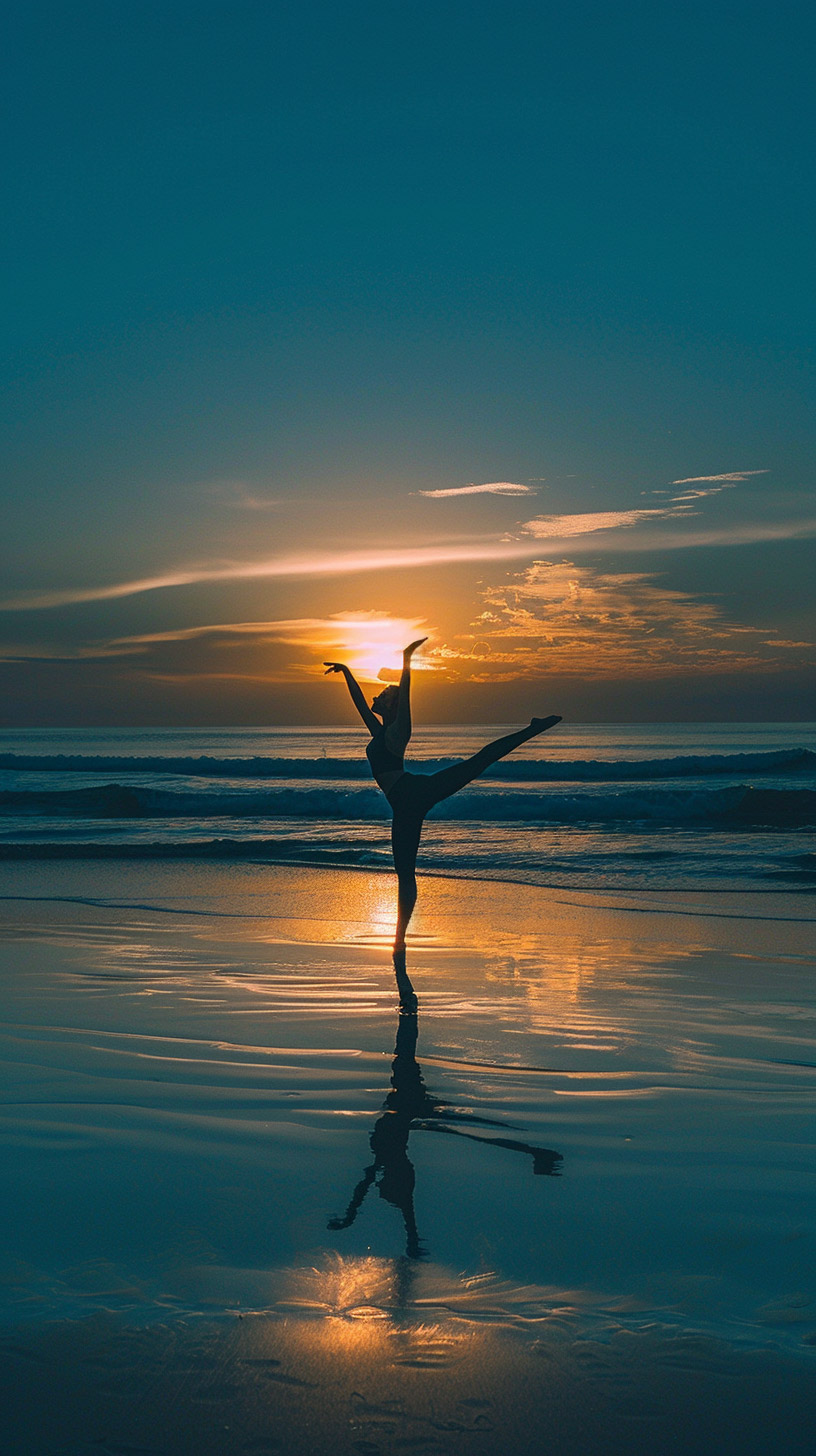 Stunning HD Gymnastics Sunset Wallpaper for Mobile