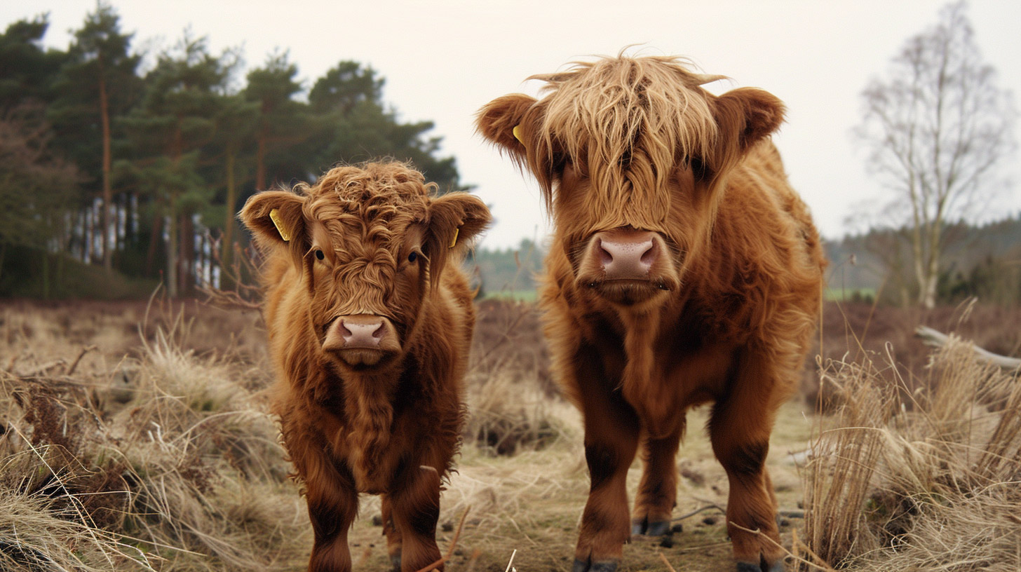 Highland Cattle Digital Backgrounds in 4k Resolution