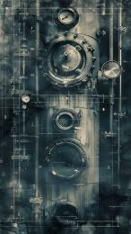 Industrial Blueprint Mobile Wallpaper: Perfect for Any Screen