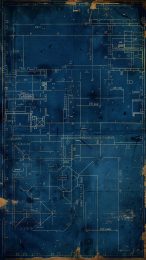 Transform Your Mobile with HD Industrial Blueprint Wallpaper