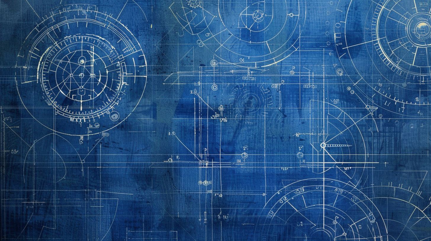 AI Wallpaper: Stunning Industrial Blueprint HD Backgrounds