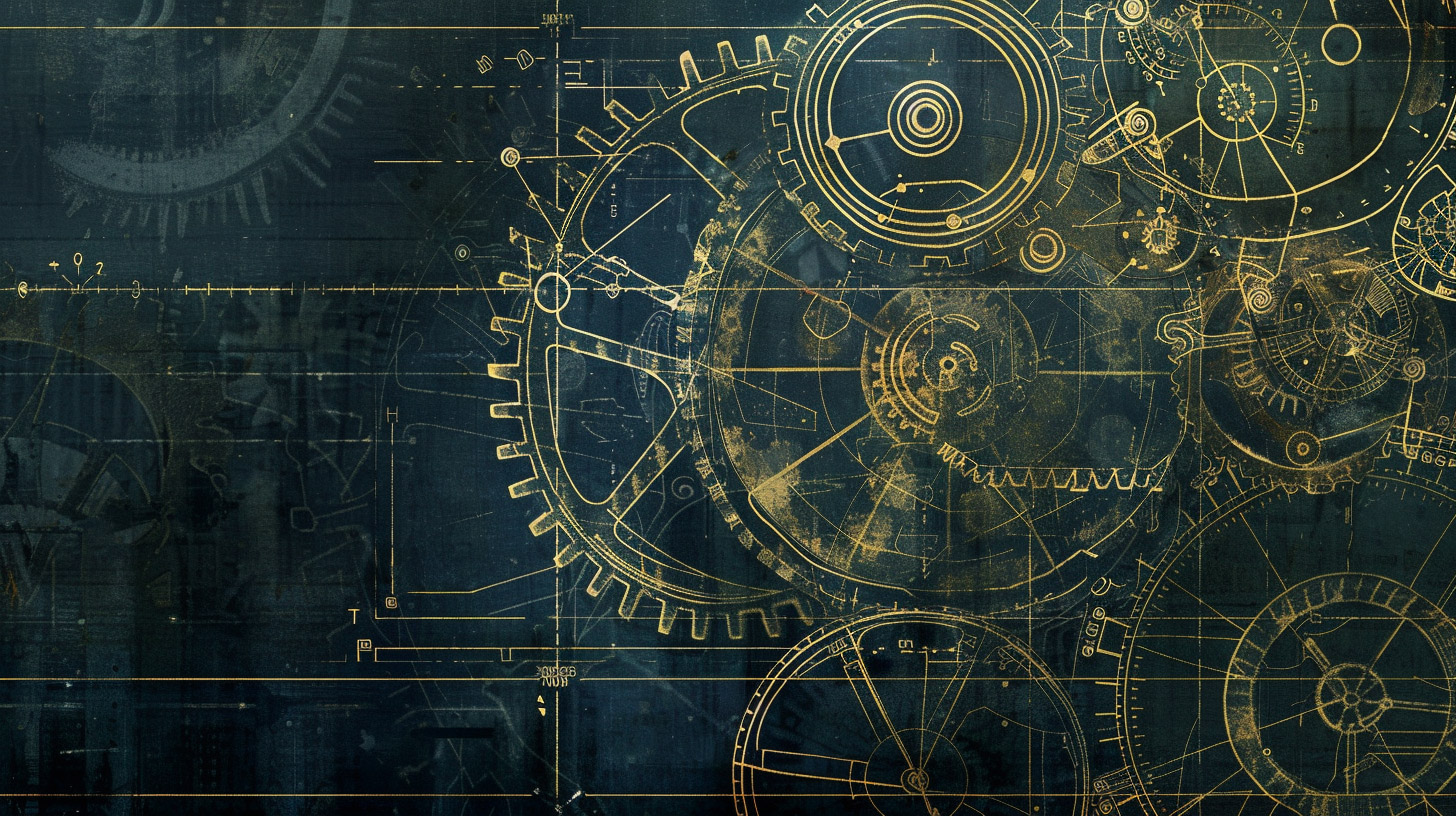 8K Industrial Blueprint Wallpaper: Premium Quality for Desktops